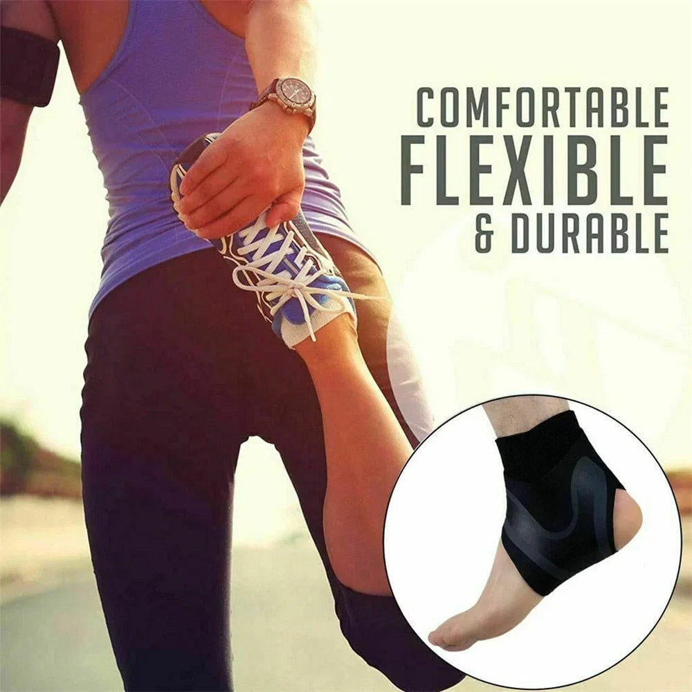 Compression Sleeve Support for Ankle with Plantar Wrap