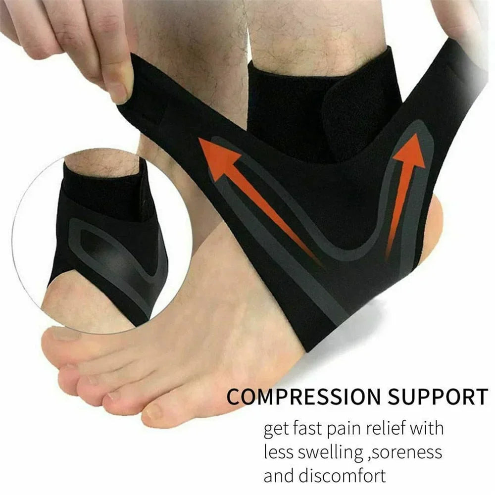 Compression Sleeve Support for Ankle with Plantar Wrap